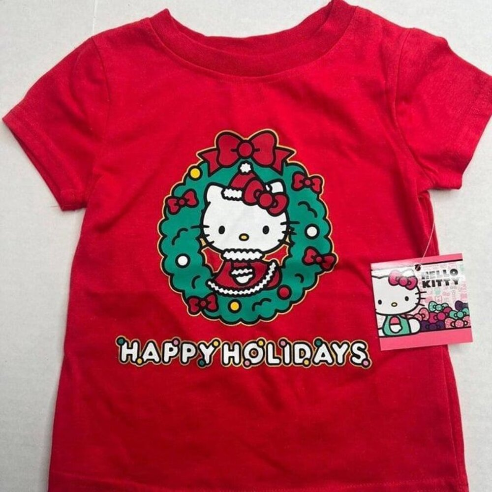 Hello Kitty Toddler Holiday Short Sleeve Size 3T